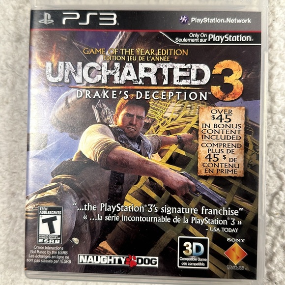 PS3 Video games. The Sims 3 Pets, the Sims 3 and Uncharted 3 Drakes Deception - Picture 3 of 12